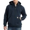 'Carhartt' Men's Rain Defender®Paxton Heavyweight 1/4 Zip Hooded Mock Sweatshirt - Navy -Outlet Shoes Store 100617472 MF18 1024x1024@2x