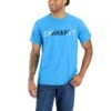 'Carhartt' Men's Force® Relaxed Fit Midweight Block Logo T-Shirt - Azure Blue -Outlet Shoes Store 105203 HA6 MS23 b 1024x1024@2x