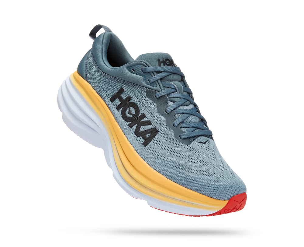 'HOKA' Men's Bondi 8 - Goblin Blue / Mountain Spring 3 'HOKA' Men's Bondi 8 - Goblin Blue / Mountain Spring