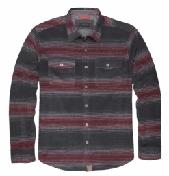 'Dakota Grizzly' Men's Bowie Arctic Fleece Button Down - Ember Smoke