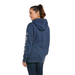 'Ariat' Women's Rebar Graphic Hoodie - Navy Heather -Outlet Shoes Store F21 WMS WORK 10037618 back 1024x1024@2x