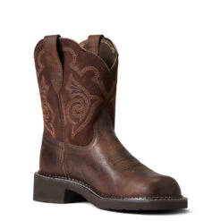 'Ariat' Women's 8" Fatbaby Heritage Tess Western Round Toe - Forest Brown / Jamocha -Outlet Shoes Store S22 WMS WEST 10040264 medial 1024x1024@2x
