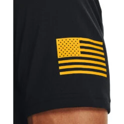 'Under Armour' Men's Freedom Flag T-Shirt - Black / Steeltown Gold -Outlet Shoes Store s7.V5 1370810 003 SIDEDET 1024x1024@2x
